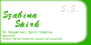 szabina spirk business card